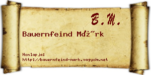 Bauernfeind Márk névjegykártya